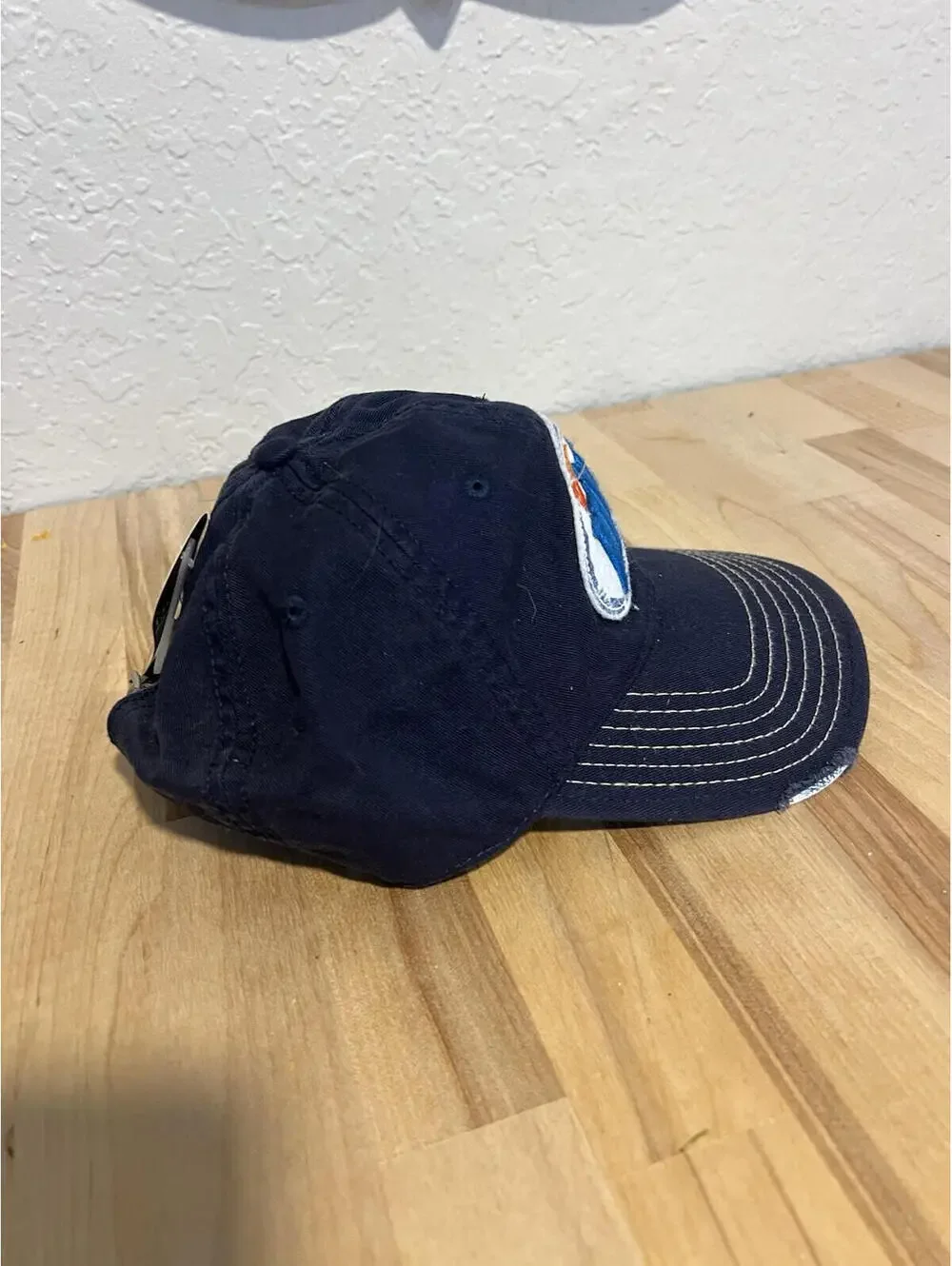 MILLER LITE BEER TEXT LOGO NAVY BLUE ADJUSTABLE CURVED  HAT CAP NWT 99